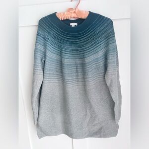 J. Jill Gradient Blue and Gray Sweater